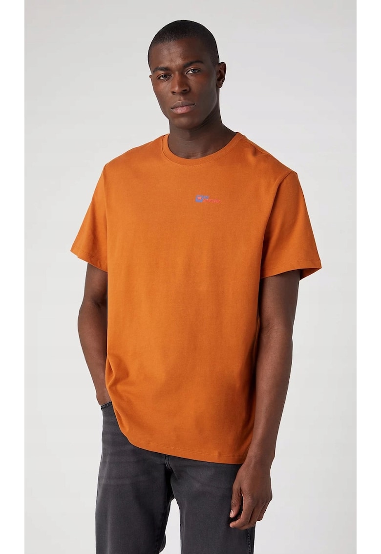 Tricou barbati - Graphic Tee - portocaliu - bumbac - maneca scurta -
