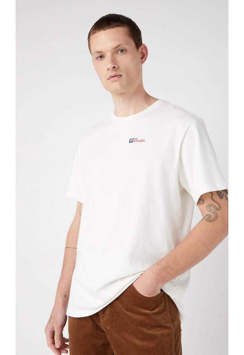 Tricou barbati - Graphic Tee - alb - bumbac - maneca scurta -