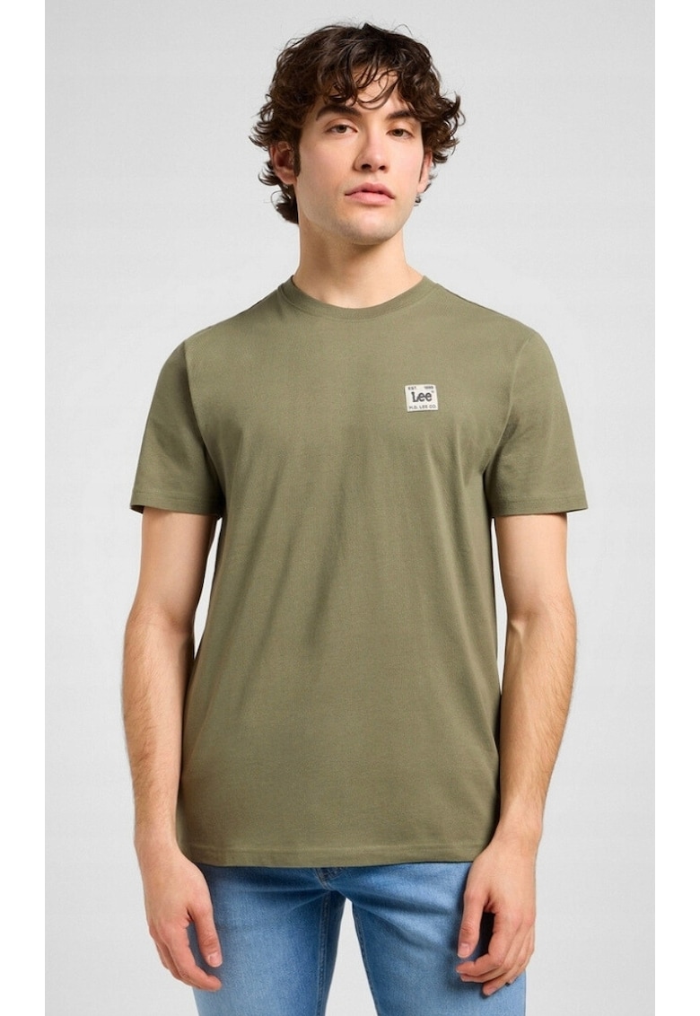 Tricou de barbati - regular fit - verde - bumbac