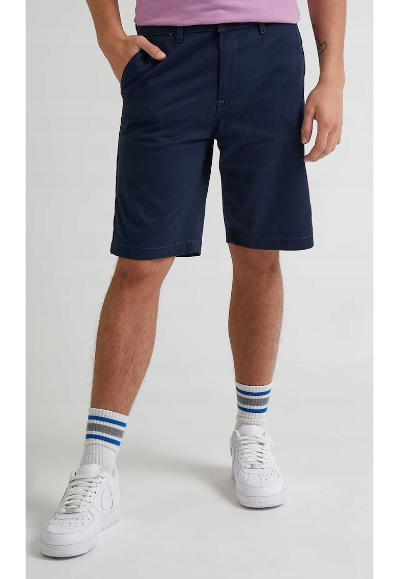 Pantaloni scurti barbati Regular Chino Short - bleumarin - bumbac elastic - croiala regular fit