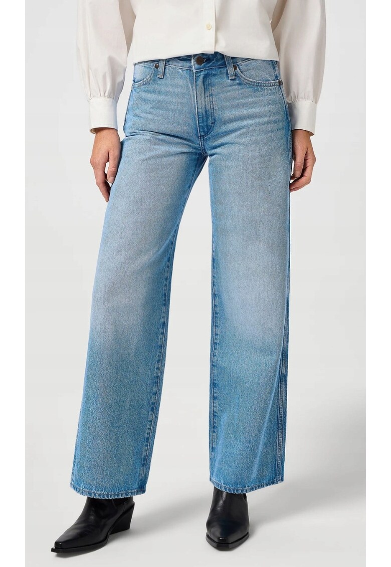 Blugi dama albastru - bumbac - largi