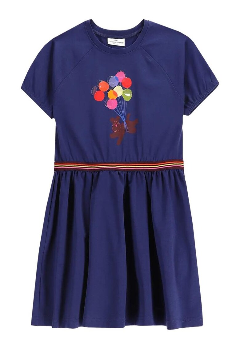 Rochie fete - bumbac/elastan - bleumarin