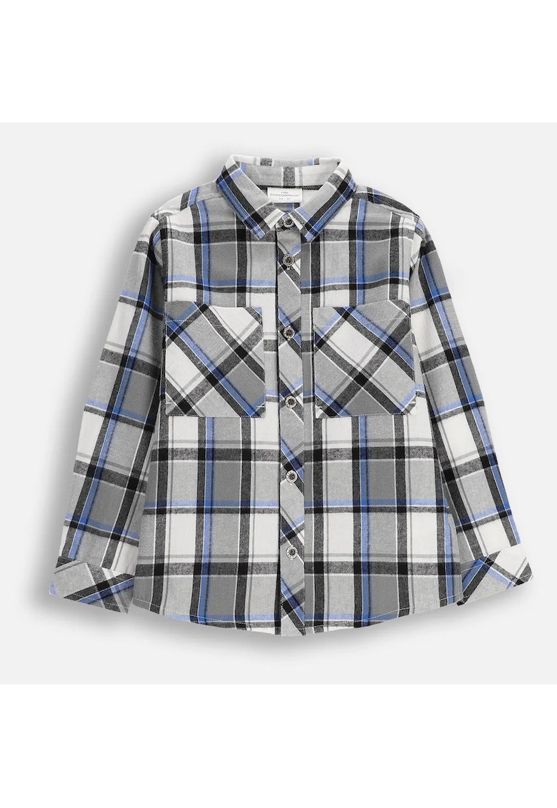 Camasa copii - flanel in carouri multicolore - bumbac - pentru baieti