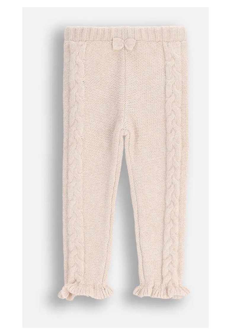 Colanti copii - tricot - volane decorative - bej