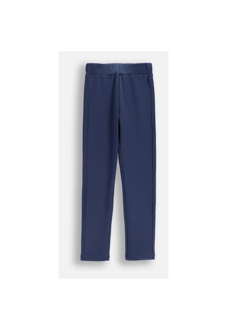 Colanti bleumarin imblaniti pentru fete - elastic - crac lung - material poliester