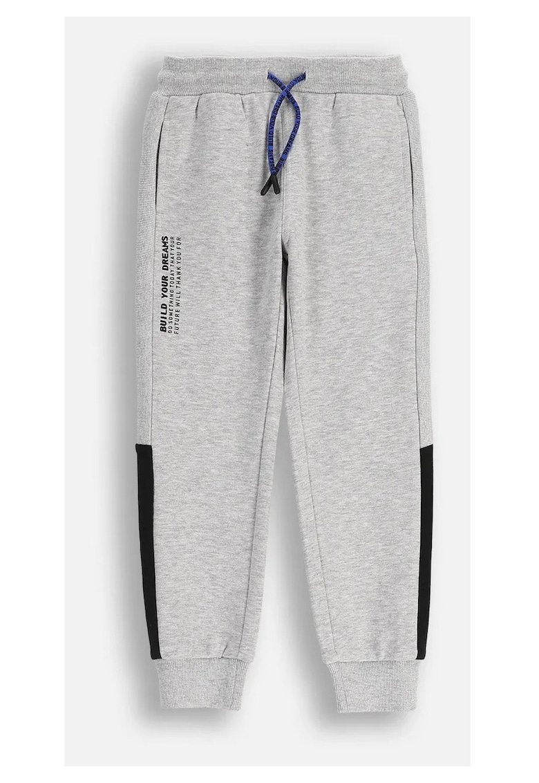 Pantaloni copii - trening - slim fit - gri - bumbac