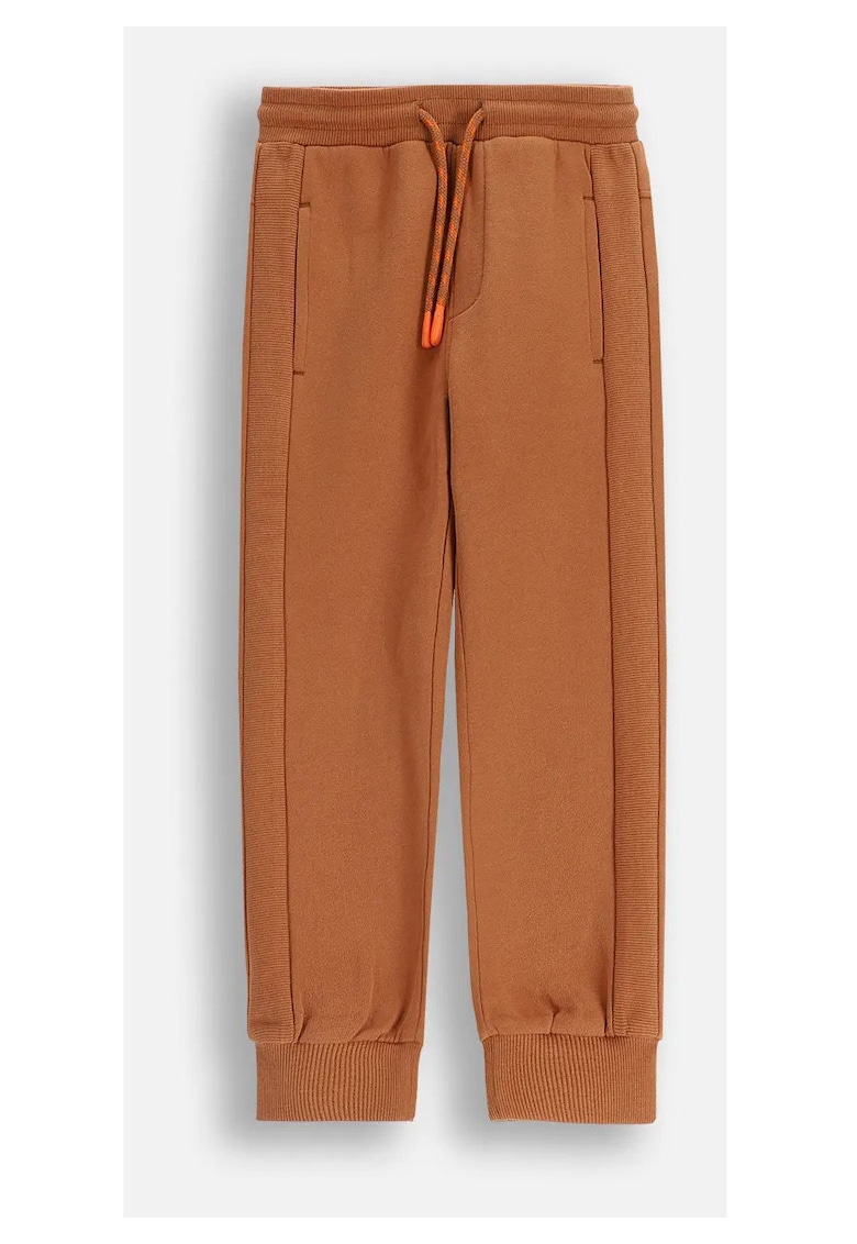 Pantaloni copii - trening - slim fit - maro - bumbac