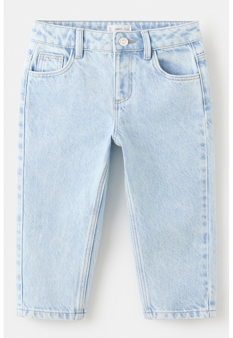 Blugi relaxed fit cu talie medie - Albastru deschis