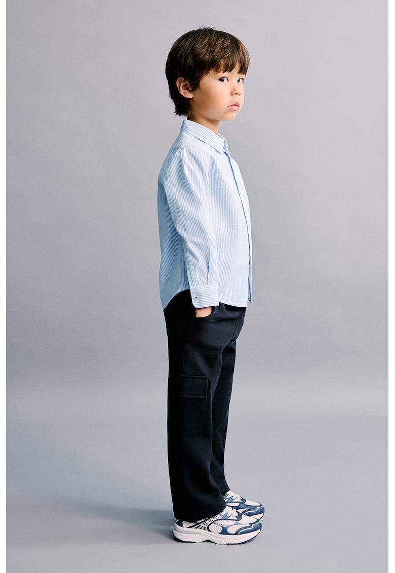 Pantaloni cargo drepti de trening - Bleumarin