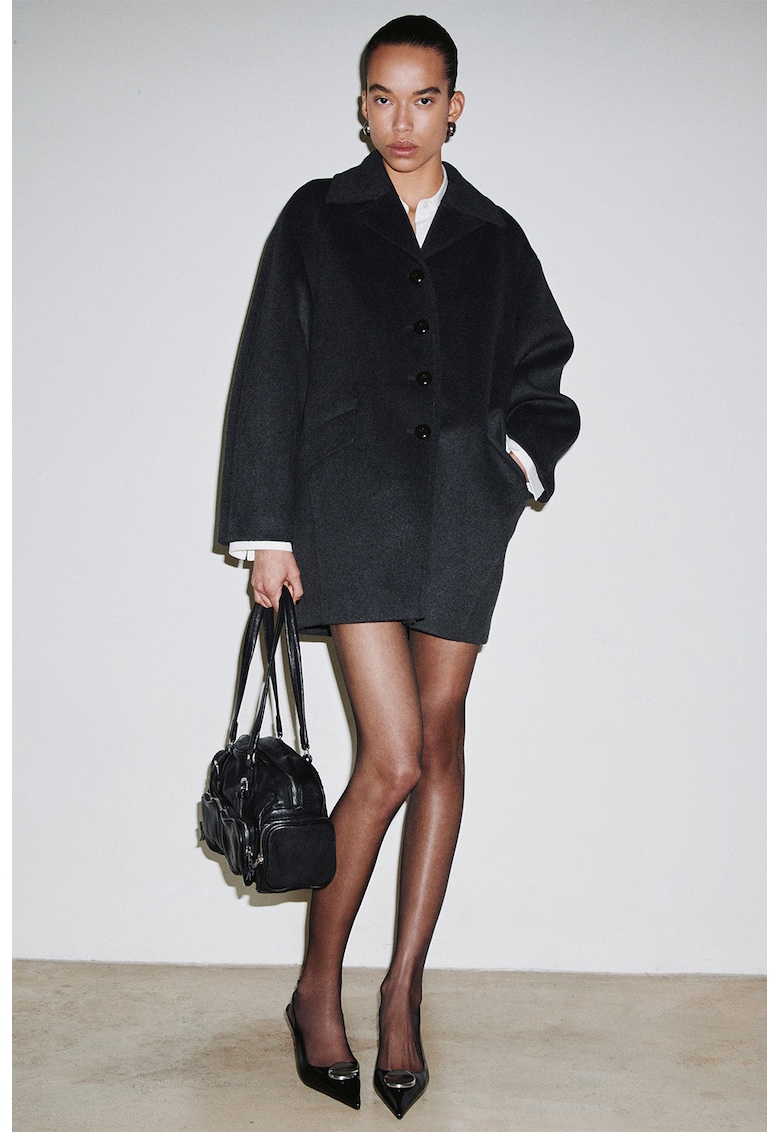 Haina din amestec de lana - Gri inchis