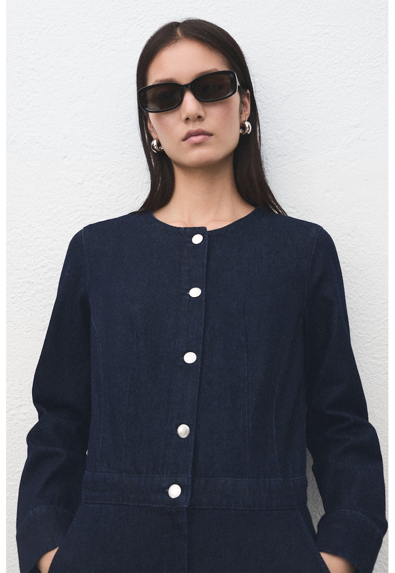 Salopeta lunga de denim - Bleumarin