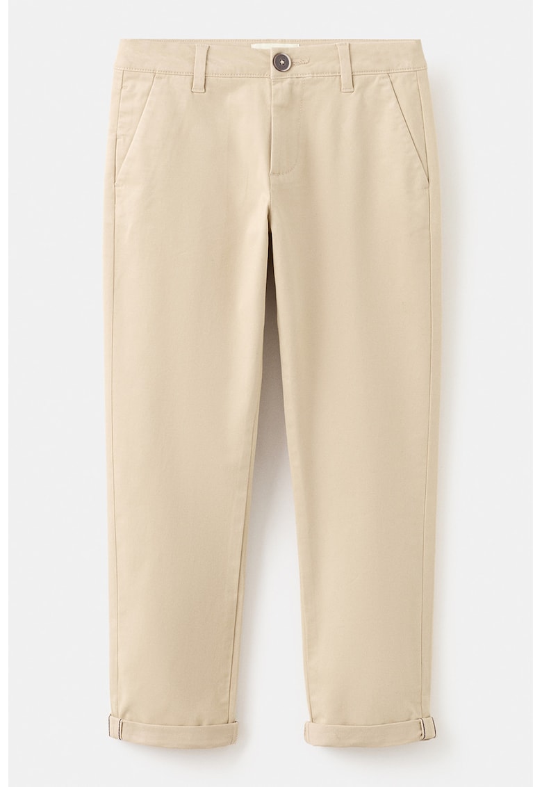 Pantaloni chino drepti - Bej deschis