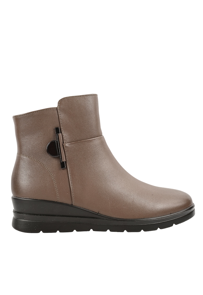 Ghete casual - dama - 1093 maro - piele naturala - cu platforma