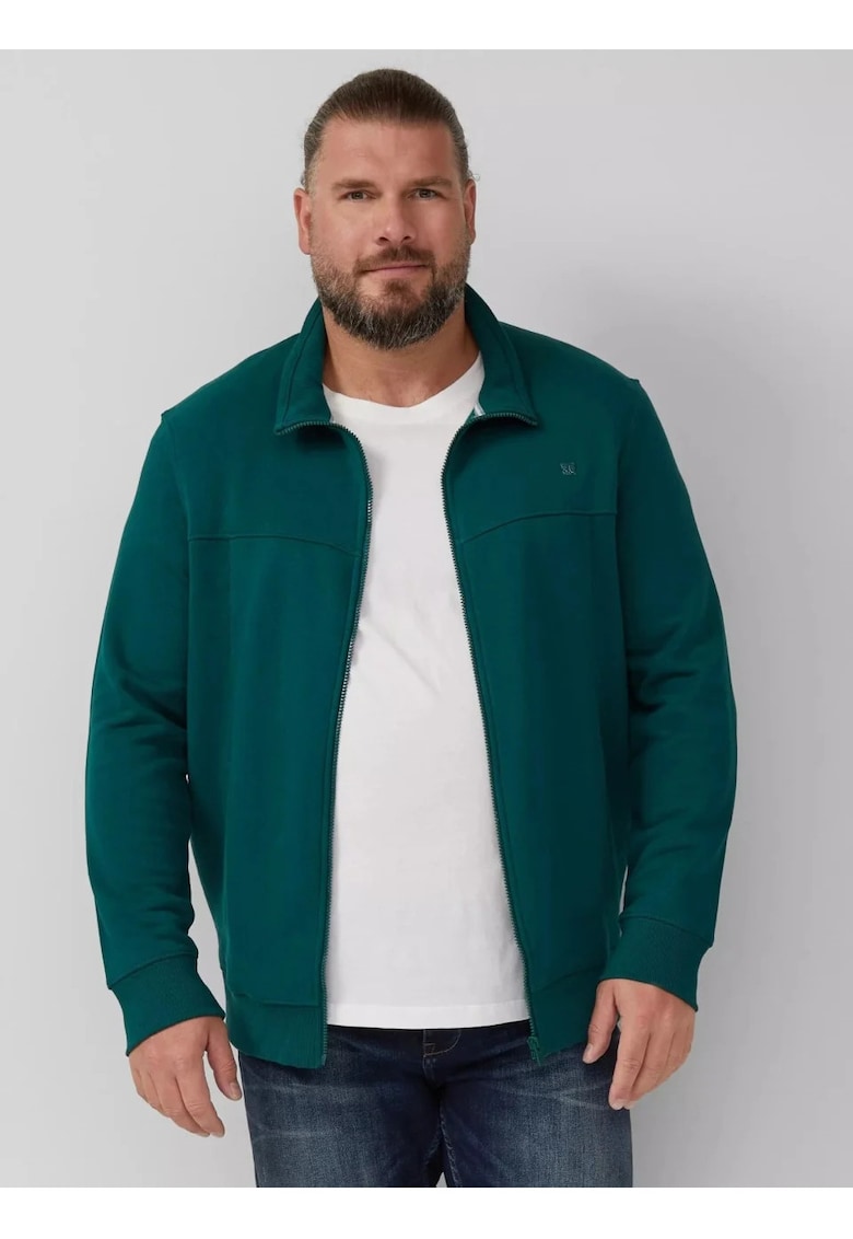 Big Sizes Bluza barbati big sizes cu guler inalt si fermoar - Regular fit