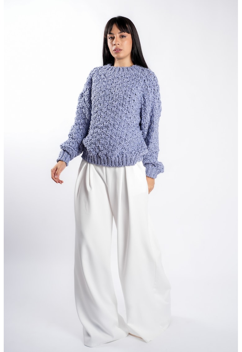 Pulover texturat oversized Lavender