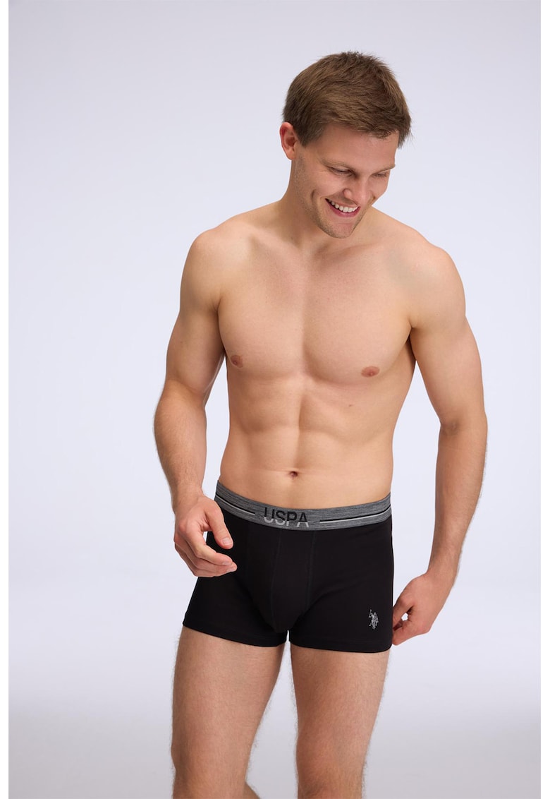 Boxeri din amestec de modal cu banda logo in talie