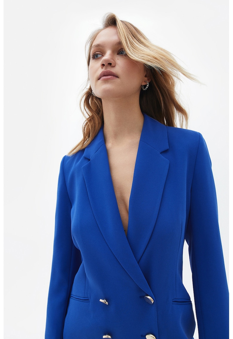 Rochie-sacou cu doua randuri de nasturi