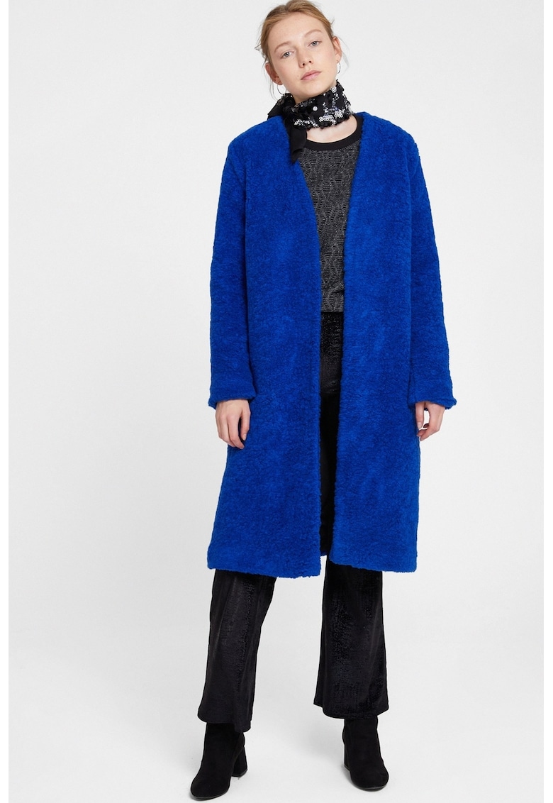 Palton din amestec de lana - fara inchidere