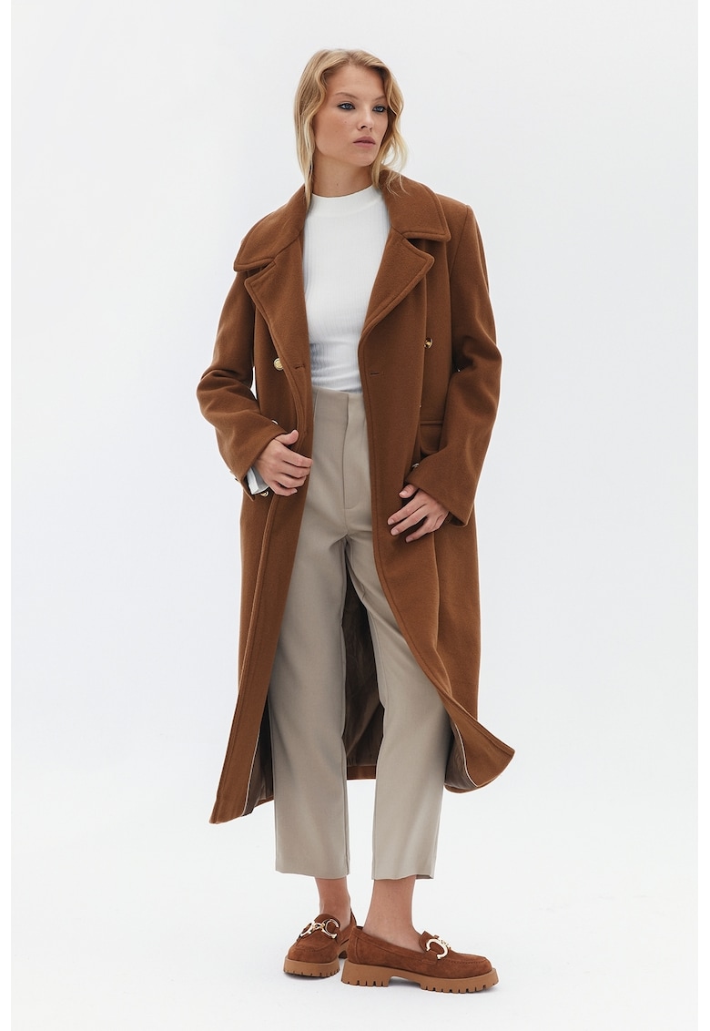 Palton din amestec de lana si casmir