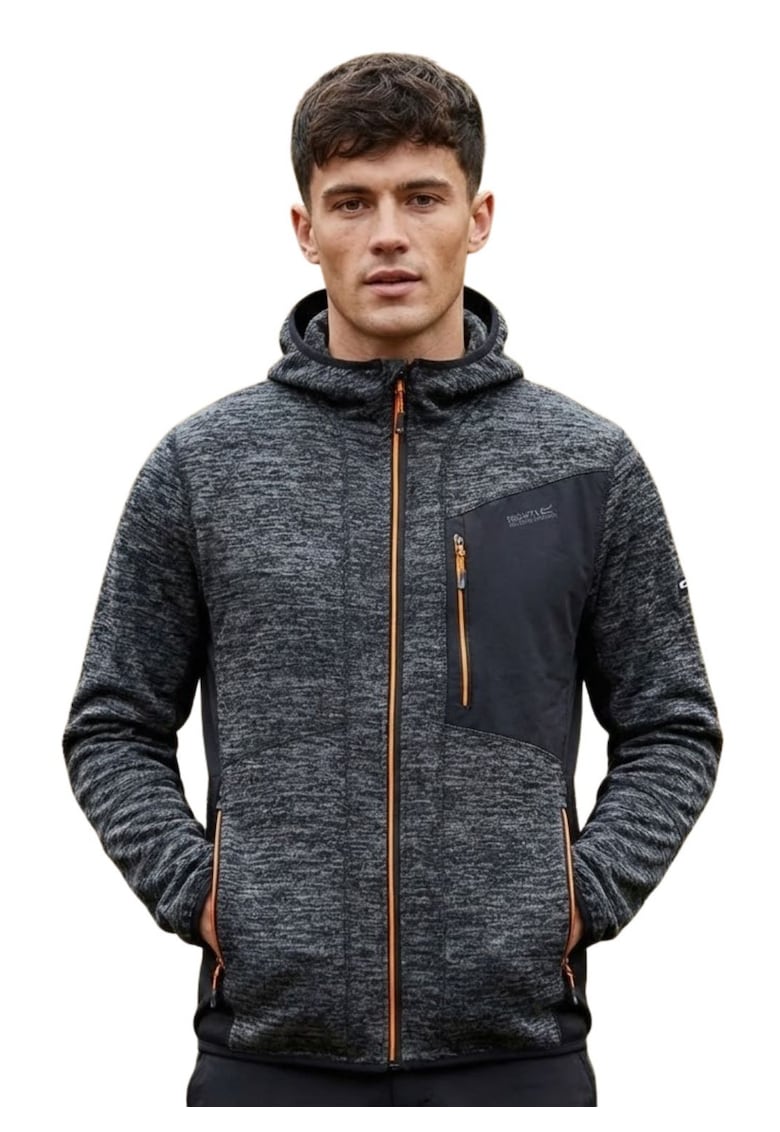 Hanorac cu fermoar si buzunar pe piept Alven