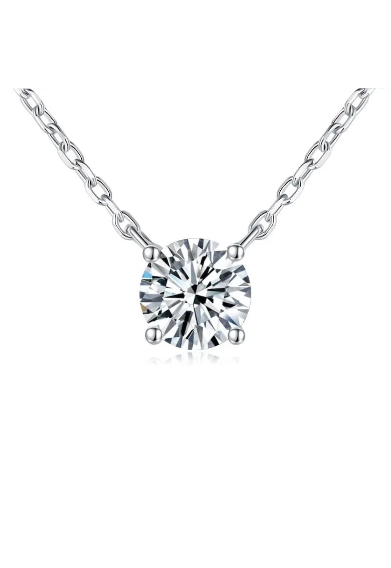 Pandantiv cu Lant - Moissanite 1ct - Argint 925 - design minimalist