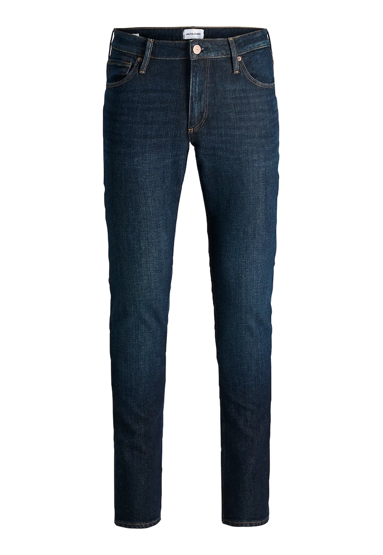 Blugi slim fit din amestec de bumbac organic - Albastru inchis -