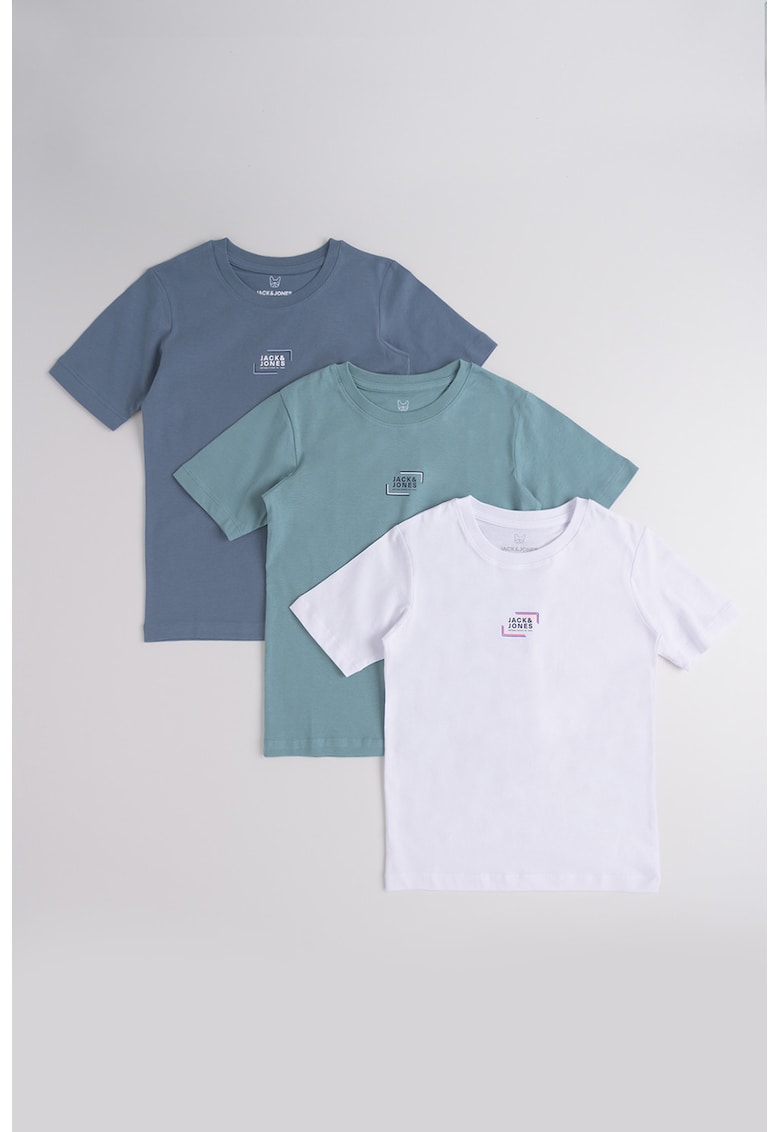 Set de tricouri de bumbac organic cu logo - 3 piese