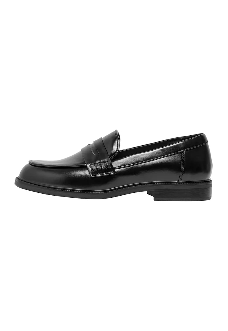 Pantofi loafer de piele ecologica - Negru