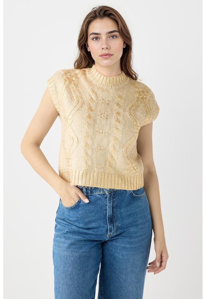 Pulover cu torsade - Bej