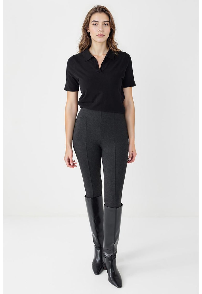 Colanti cu talie inalta - Gri antracit