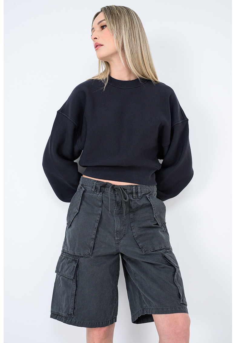 Bluza crop de trening Kit - Negru