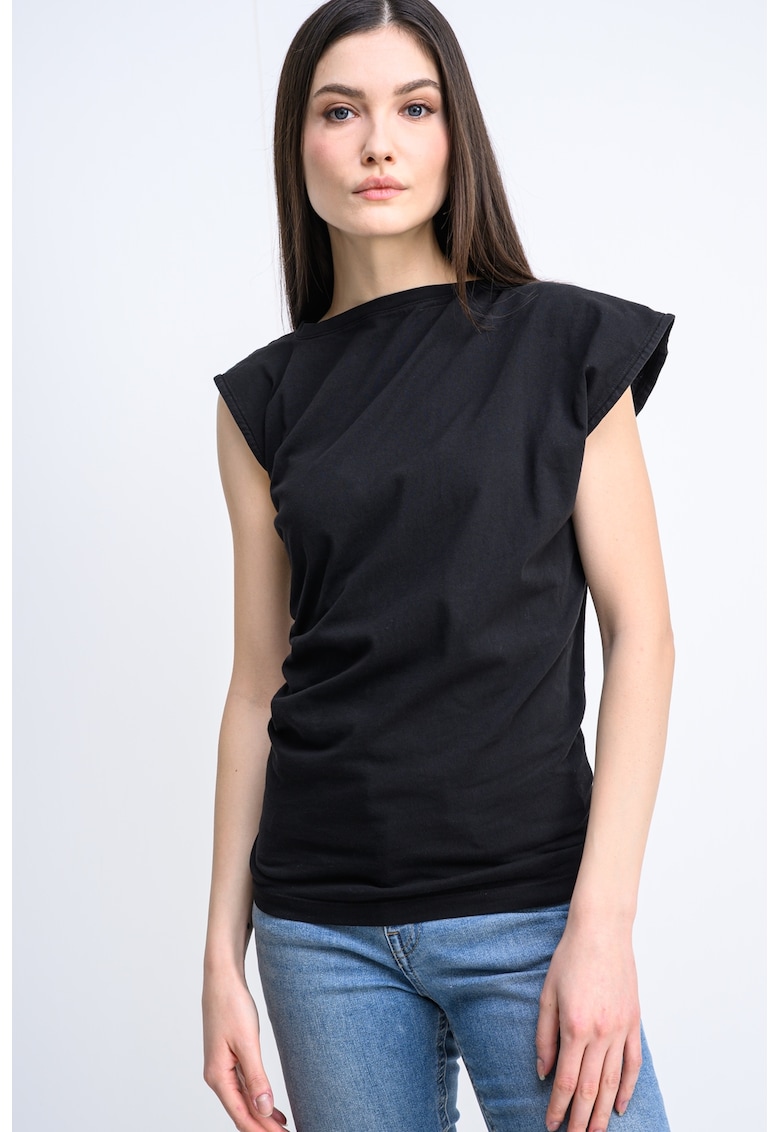 Tricou uni de bumbac - Negru
