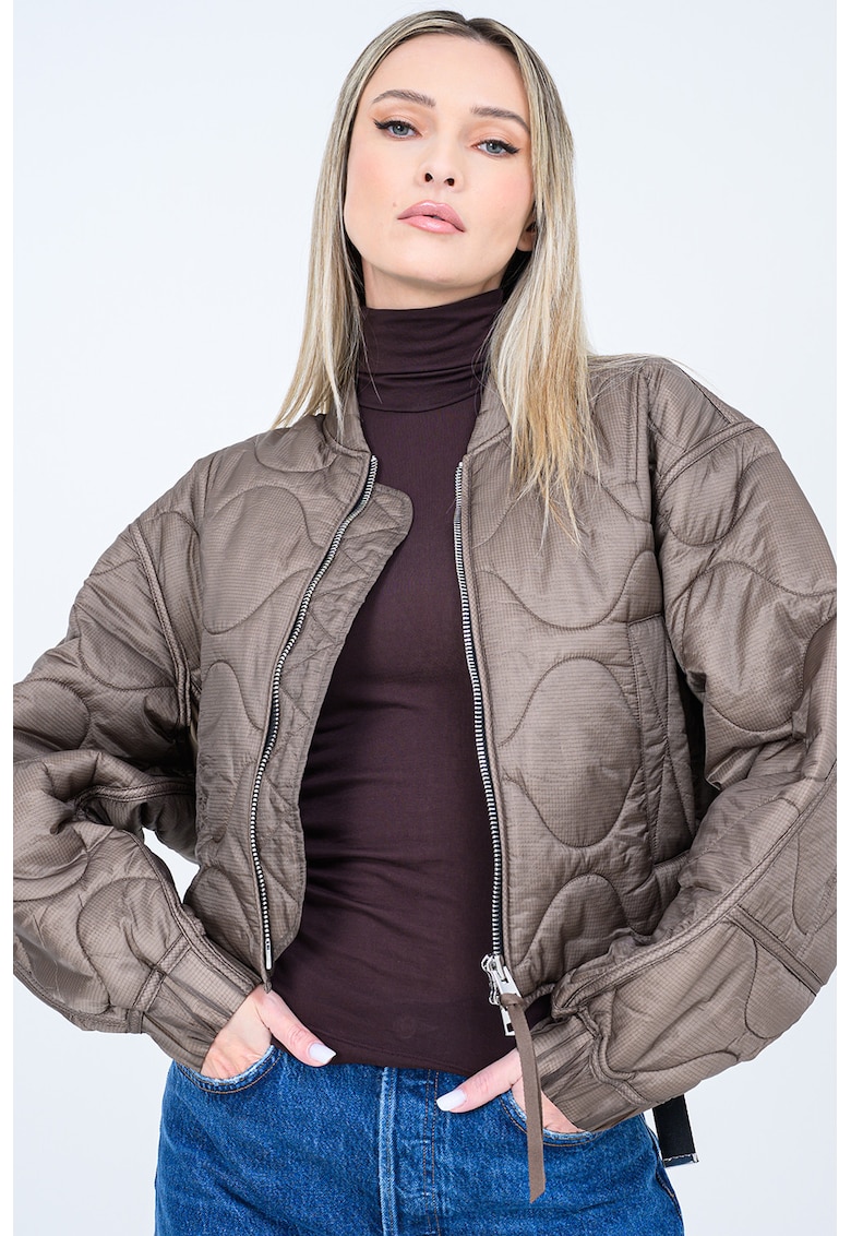 Jacheta crop matlasata cu maneci bufante Iona