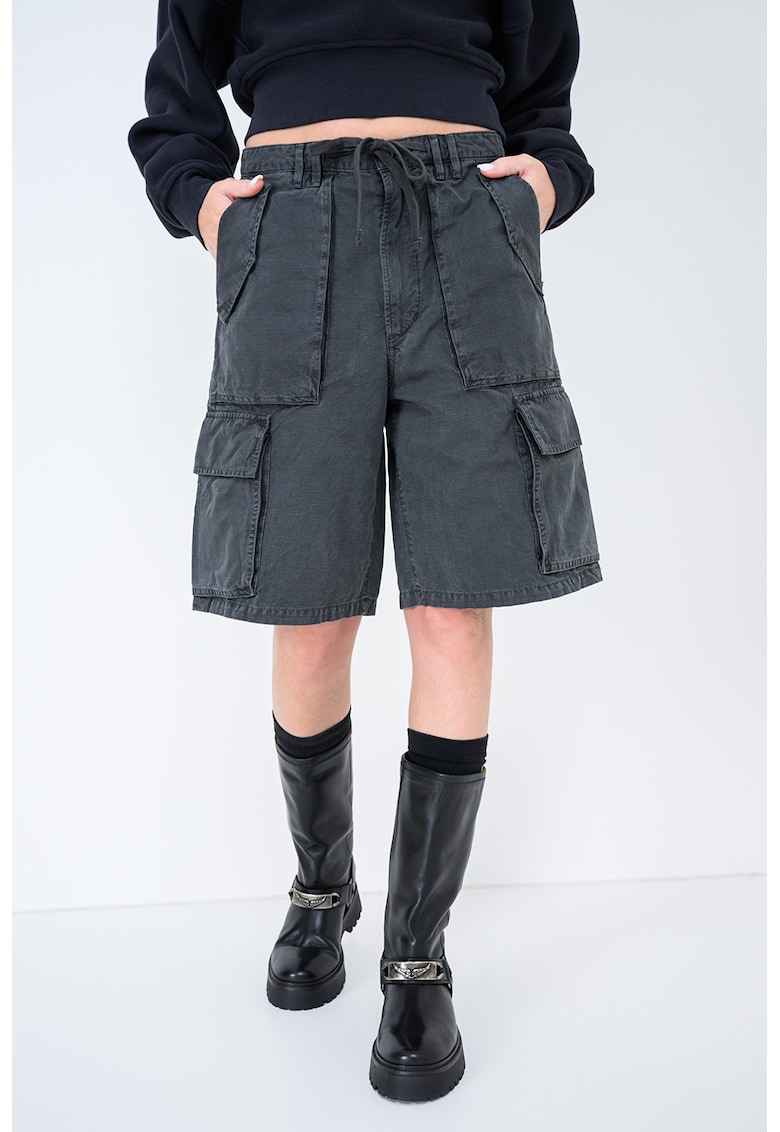 Pantaloni trei sferturi cu buzunare multiple Briar - Gri inchis