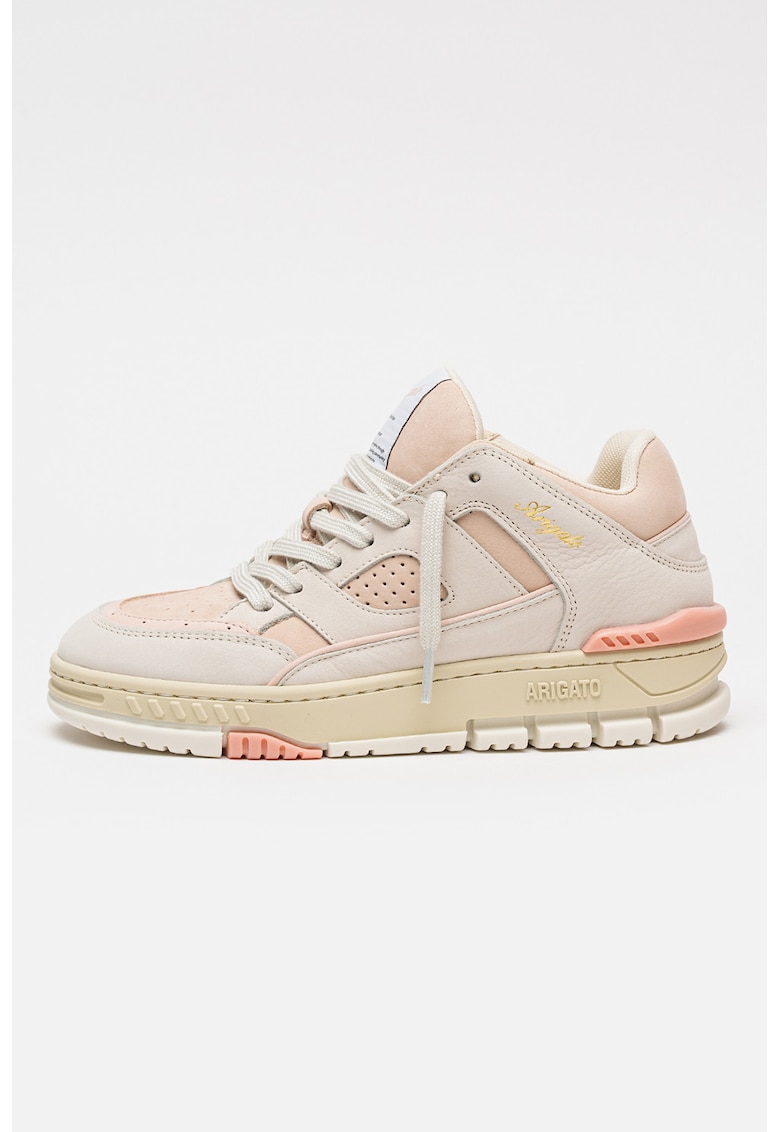 Pantofi sport din piele Area Lo - Roz pastel/Bej deschis