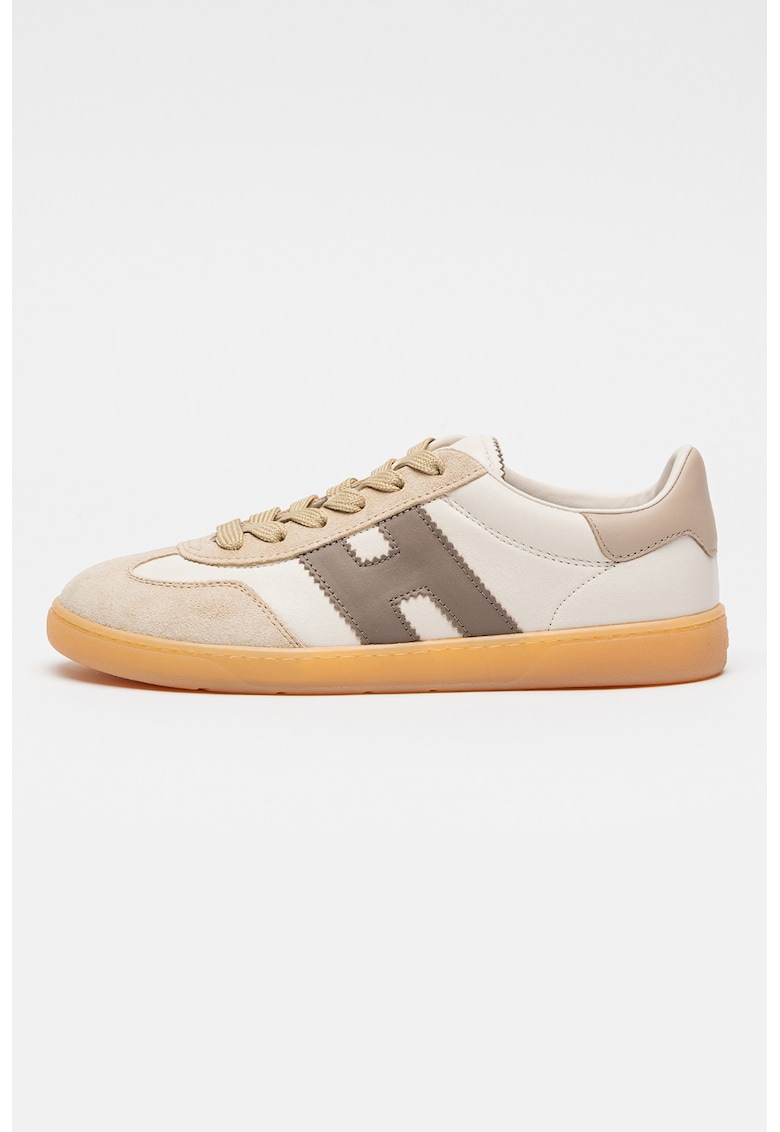 Pantofi sport din piele intoarsa cu garnituri Cool - Maro taupe/Caramel/Crem