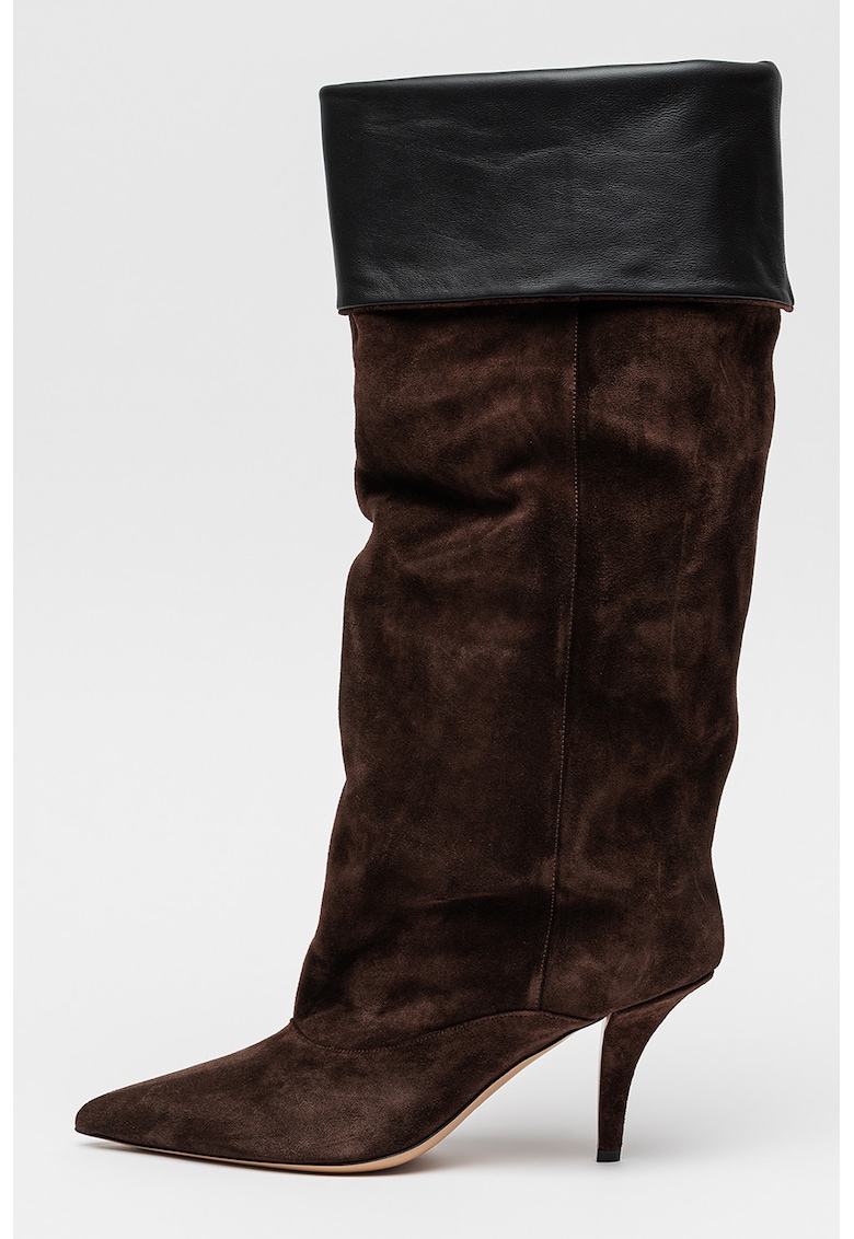 Cizme lungi din piele intoarsa Ines Reverse