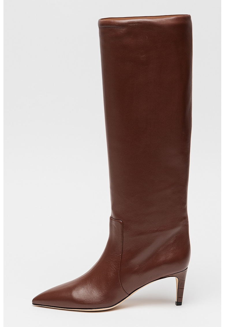 Cizme lungi pana peste genunchi pull-on din piele