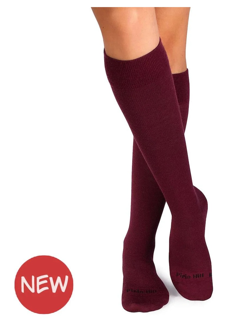 Sosete lungi compresive Lana Merinos - Visiniu -