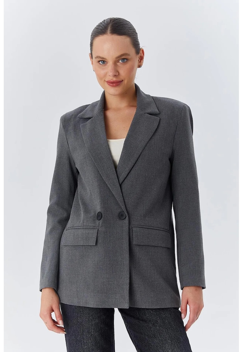 Sacou dama gri inchis - Gri inchis