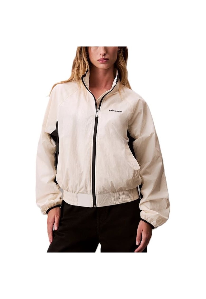 Jacheta pentru Femei - retro track jacket - LV047C506G-YAS - Alb - Alb