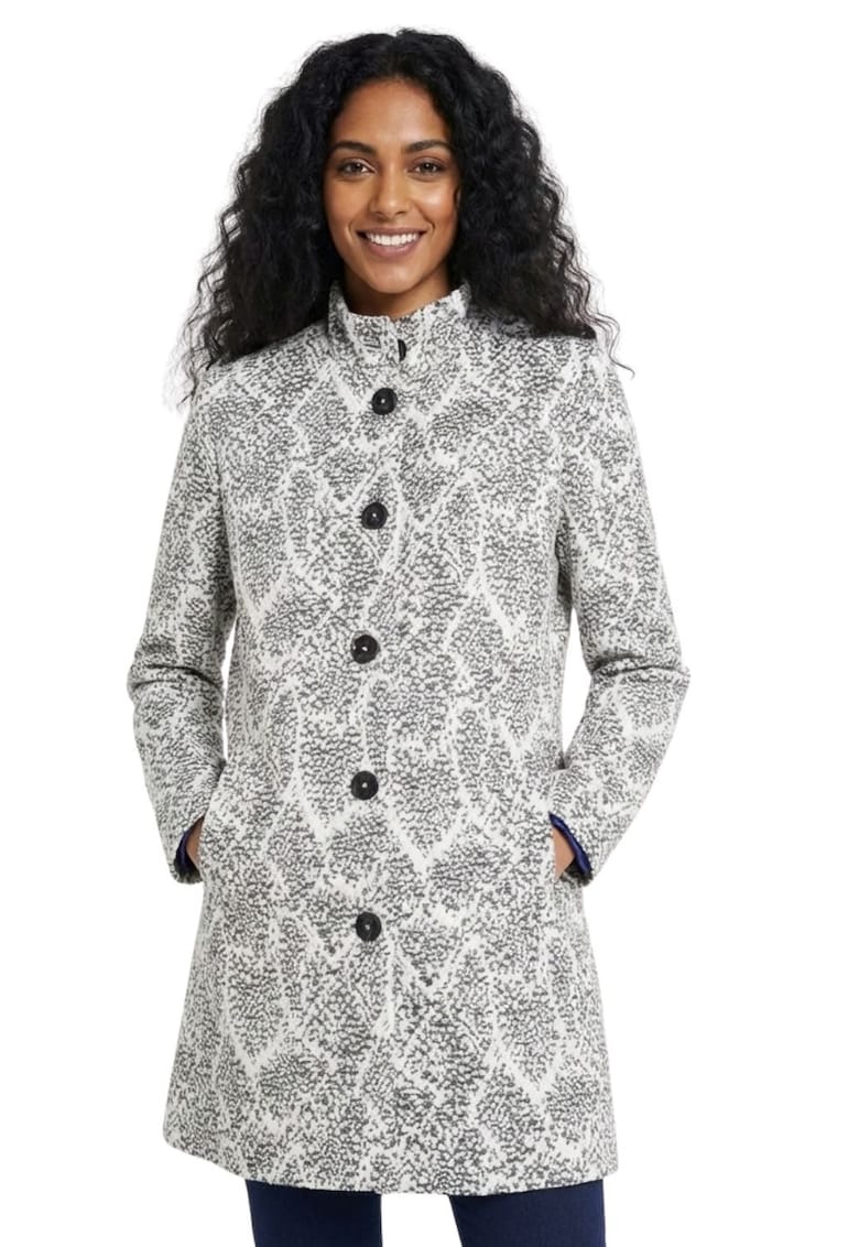 Palton cu model geometric Manchester