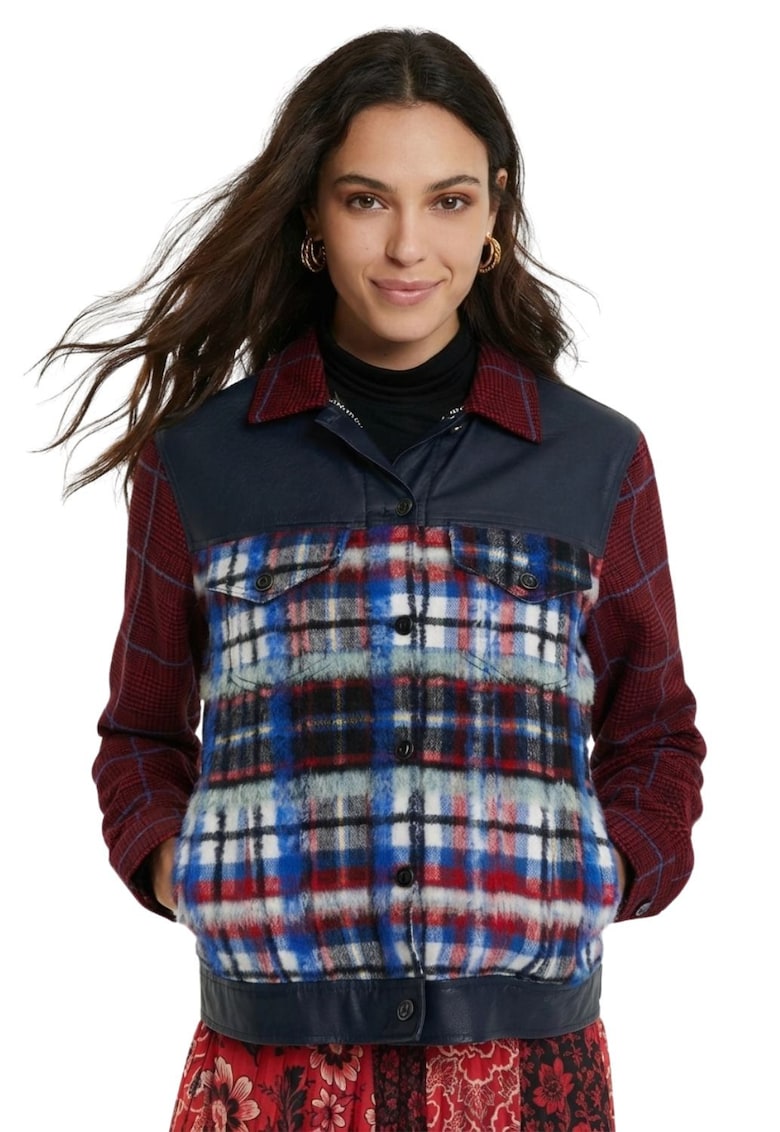 Jacheta in carouri din amestec de lana Ingrid