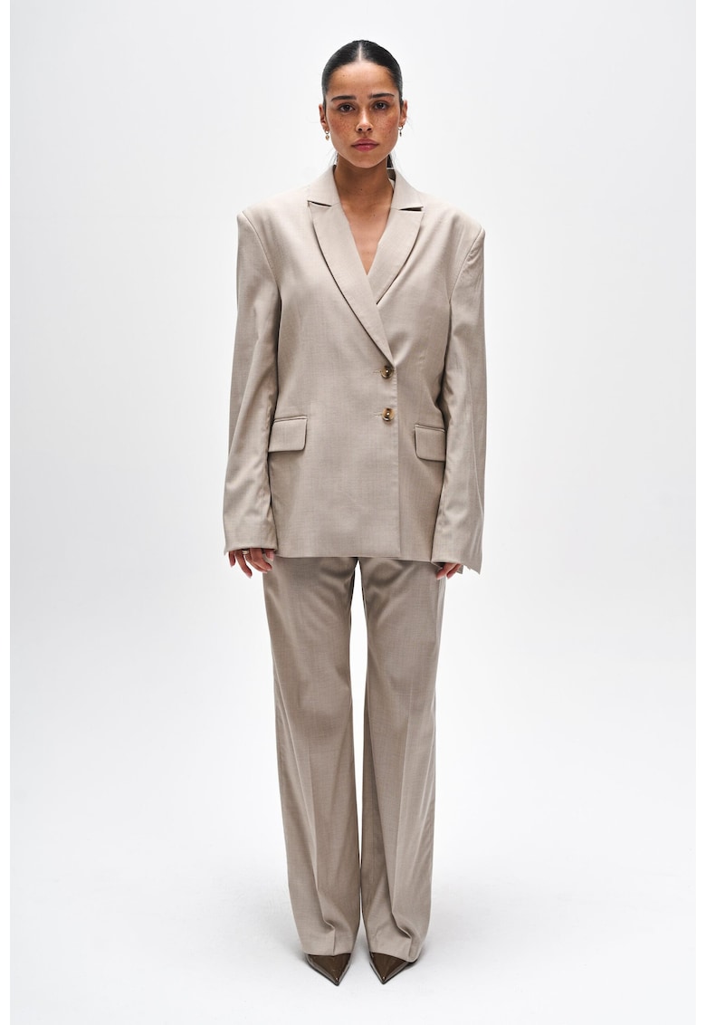 Pantaloni eleganti de dama bej - Bej