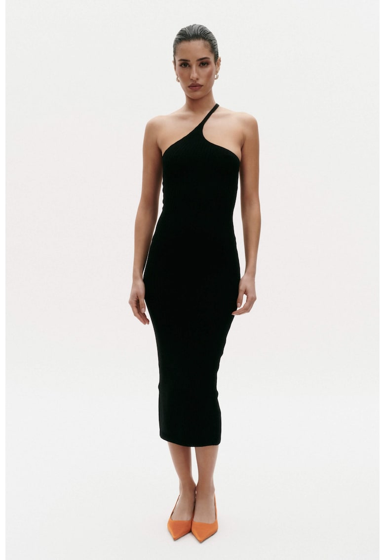 Rochie tricotata de dama - Negru