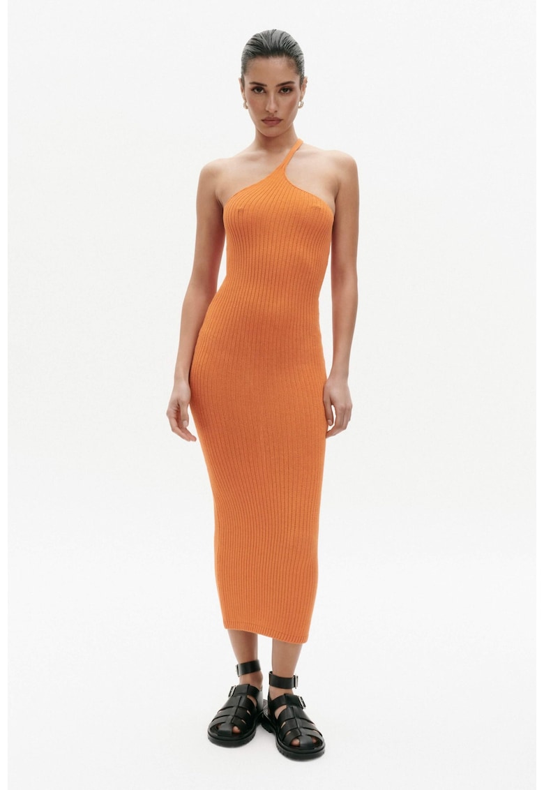Rochie tricotata de dama - Portocaliu