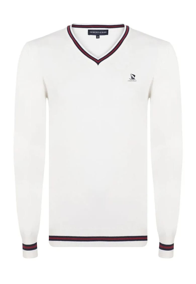 Pulover cu decolteu in V Spring -