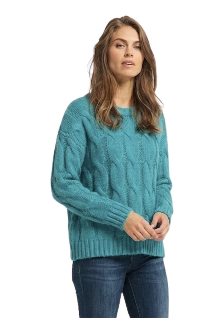 Pulover cu torsade si maneci cazute -