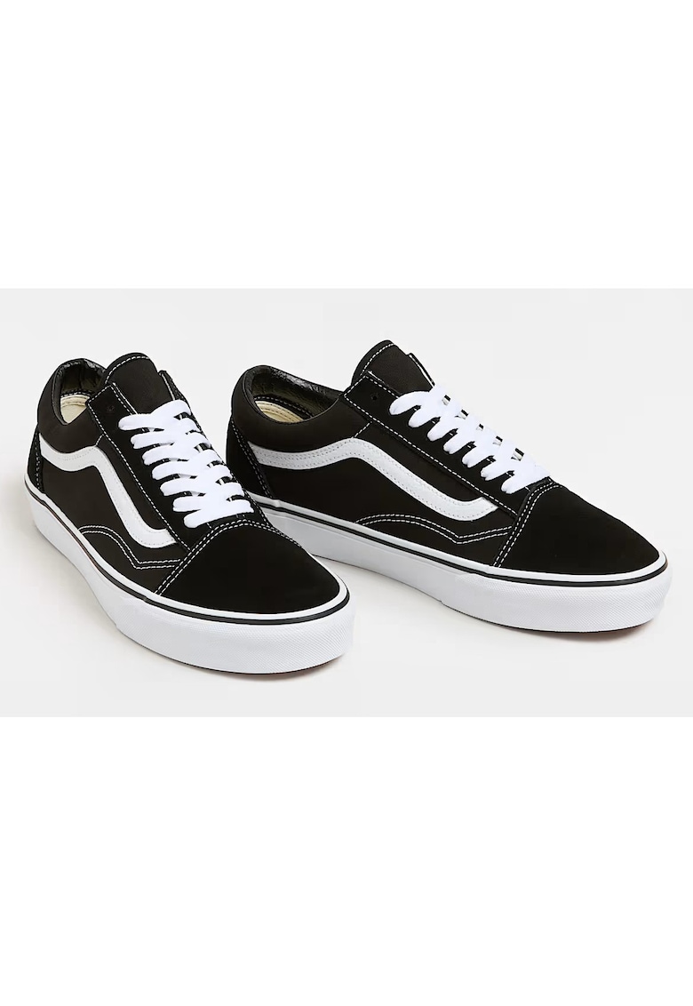 Tenisi dama - Old Skool - negru - din piele naturala