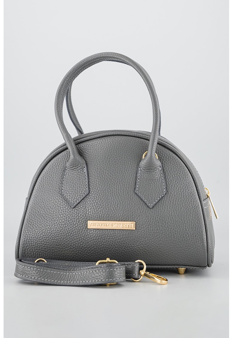 Geanta din piele cu maner si bareta detasabila